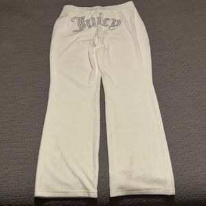 Juicy Couture Rhinestone Bedazzled Logo Velour Pants